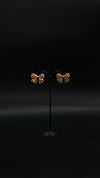 Golden Bow Stud Earrings