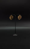 Golden Leaf Stud Earrings – Elegant Nature-Inspired Jewelry