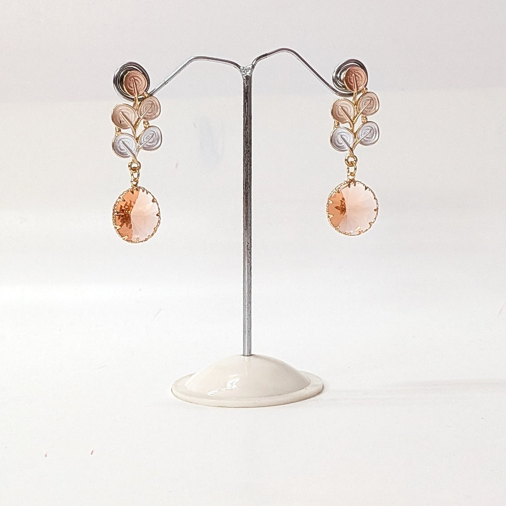 Rose gold drop earrings