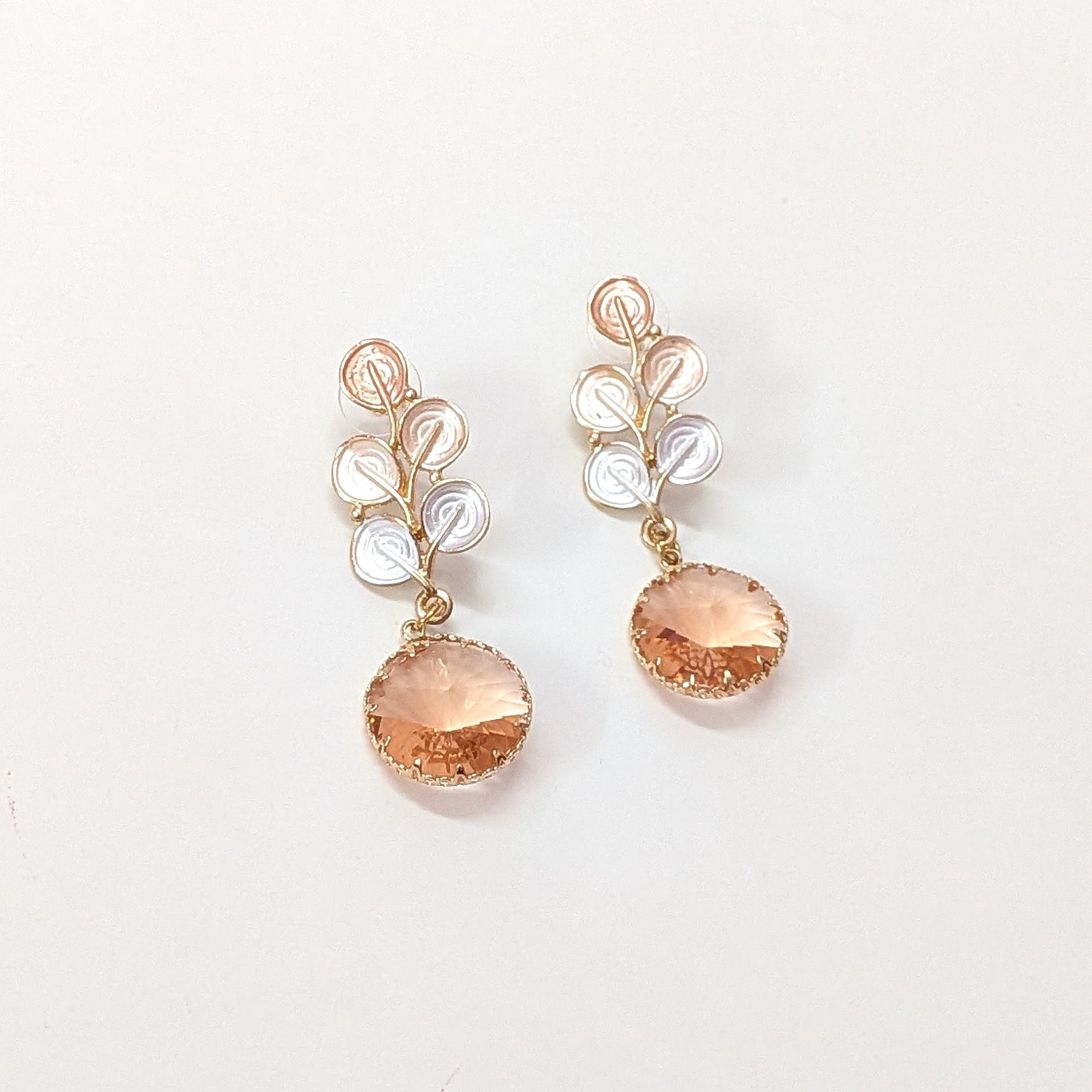 Rose gold drop earrings
