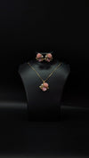 Pink Rose Floral Jewelry Set for Women