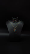 Elegant Leaf Pendant Set with Danglers