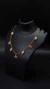 Gold Shell Pearl Charm Necklace