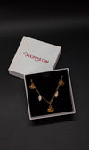 Gold Shell Pearl Charm Necklace