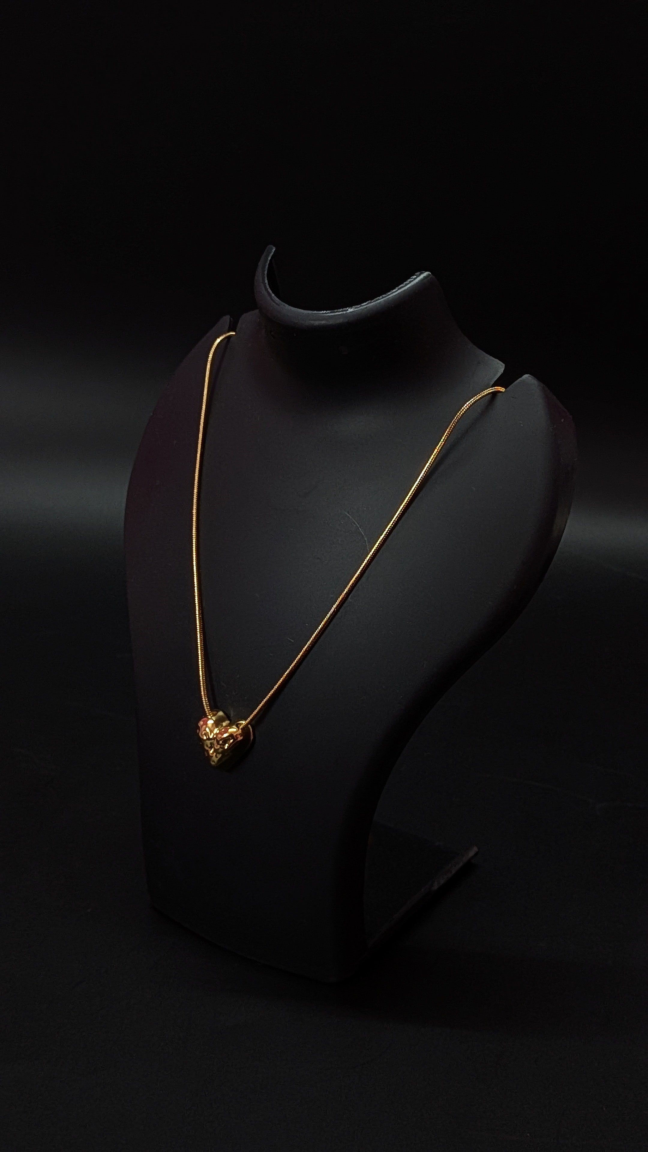 Heart Pendant Gold Chain Minimal Necklace
