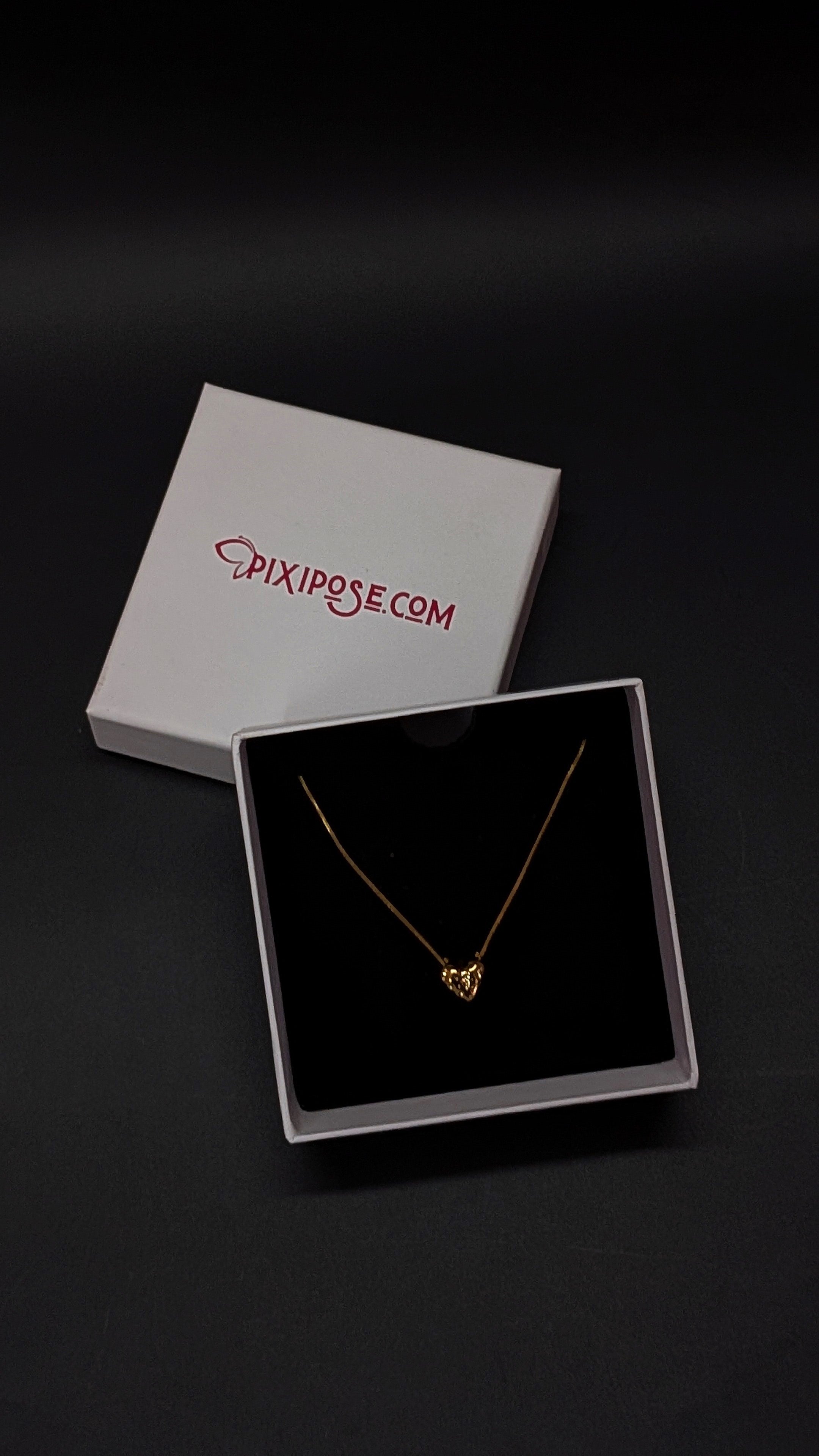 Heart Pendant Gold Chain Minimal Necklace