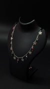 Silver Butterfly Multicolor Pendant Necklace