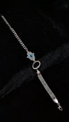 Silver Hamsa Evil Eye Protection Charm Bracelet