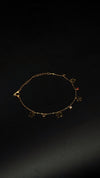 Gold Butterfly Enamel Adjustable Chain Charm Bracelet