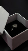 Adjustable Silver Crystal Snowflake Rotating Ring