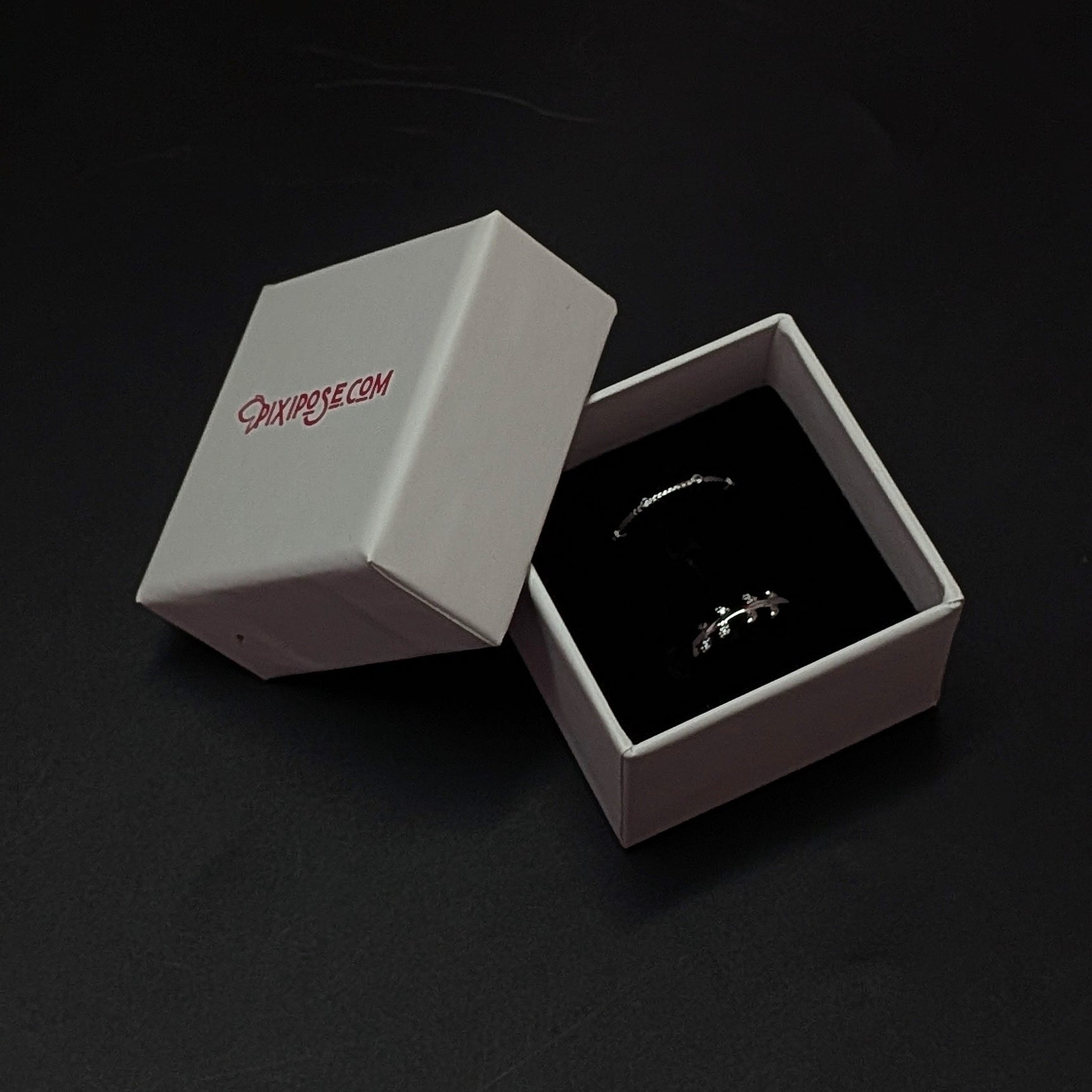 Minimal Silver Adjustable Couple Rings