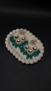 Green Mirror Chandelier Earrings