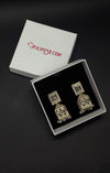 Traditional White Silver Oxidised Jhumka Earrings