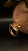Golden Flame Cuff Bracelet – Bold Sculpted Statement