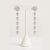 Dreamy White crystal Floral Bloom Danglers – Elegant Floral Dangler