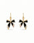 Chic Crystal Black Bow Earrings