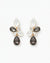 Elegant Black & White Teardrop Earrings