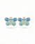 Blue & Teal Butterfly Enamel Stud Earrings