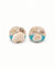 Ocean-Inspired Mint green Seashell Stud Earrings