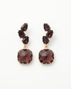 Brown Crystal Drop Earrings