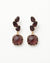 Brown Crystal Drop Earrings