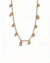 Crystal Drop Gold Finish Charm Necklace