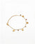 Gold four leaf lucky clover charm bracelet