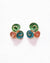Colorful Swirl Stud Earrings for Women – Trendy Green, Blue & Pink Enamel Jewelry