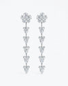 Dreamy White crystal Floral Bloom Danglers – Elegant Floral Dangler