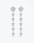 Dreamy White crystal Floral Bloom Danglers – Elegant Floral Dangler
