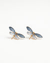 Dragonfly Enamel Stud Earrings – Elegant Nature-Inspired Design