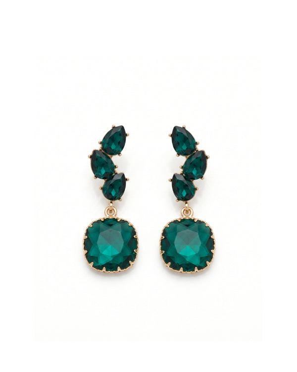 Emerald Green Crystal Earrings