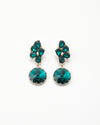 Emerald Green Crystal Drop Earrings