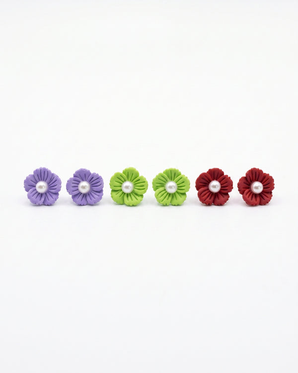 Rainbow Blossom Studs Combo Set