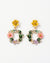 Colorful Floral Hoop Earrings – Spring Garden Style for Women