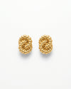 Golden Spiral Stud Earrings – Bold & Elegant Textured Design
