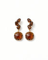 Vintage Amber Drop Earrings