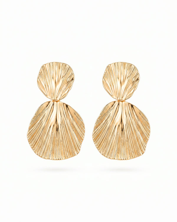 Golden Plated Shell Design Earrings
