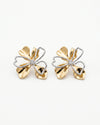 Golden Flower Stud Earrings