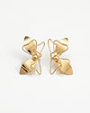 Gold butterfly wings earrings