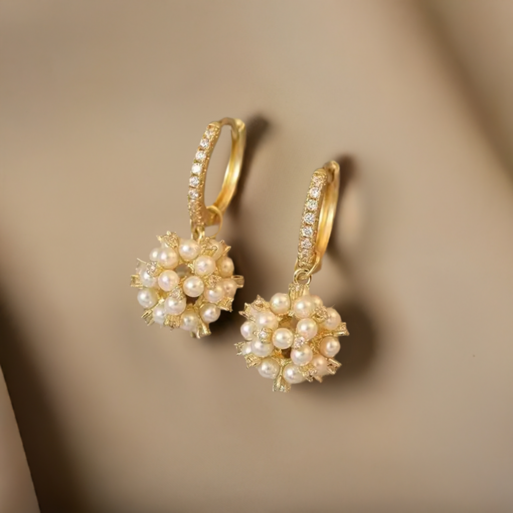 Ball of Pearl Earrings