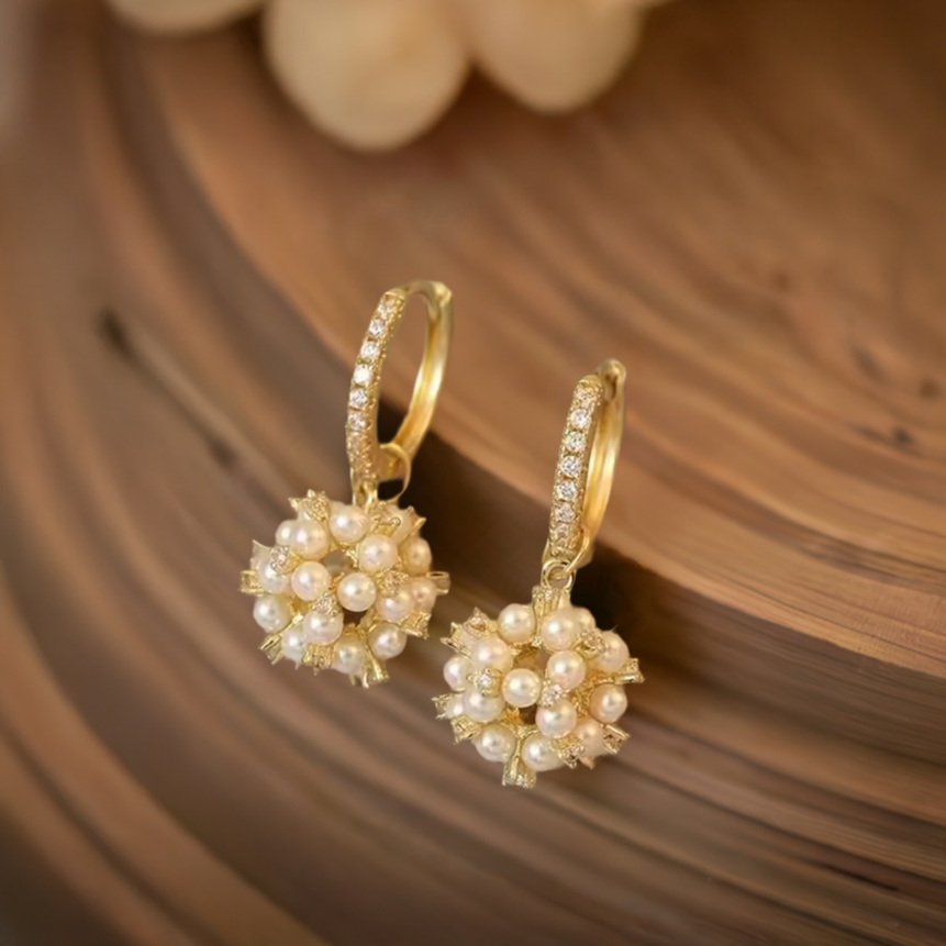 Ball of Pearl Earrings