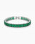 Elegant Emerald Green Tennis Bracelet with Silver Detailing
