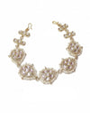 White Pearl & Stone Mattha Patti – Ethnic Bridal Hair Accessory for Women