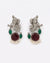 Radha Krishna Beautiful Silver Plated Oxidised Earring in Marooon