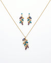 Elegant Leaf Pendant Set with Danglers
