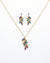 Elegant Leaf Pendant Set with Danglers