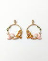 Mermaid Hoop Pink Ocean Inspired Earrings