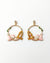 Mermaid Hoop Pink Ocean Inspired Earrings