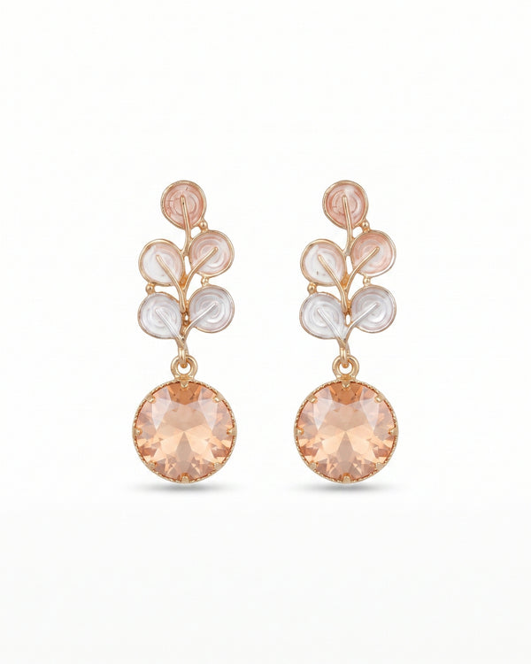 Rose gold drop earrings